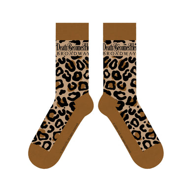 Death Becomes Her Leopard Logo Socks