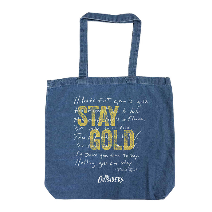 Outsiders Poem Denim Tote